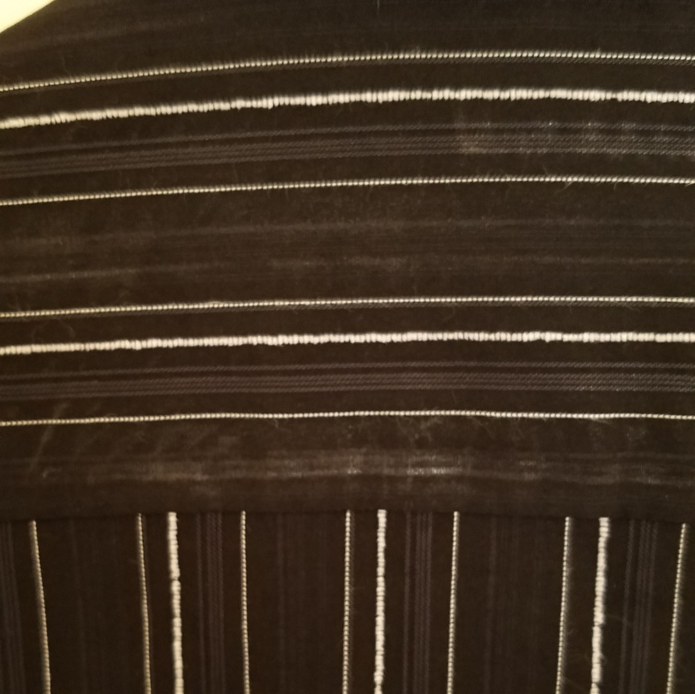 7 Diamonds Black & White Striped Dress Shirt Sz S - Picture 5 of 6